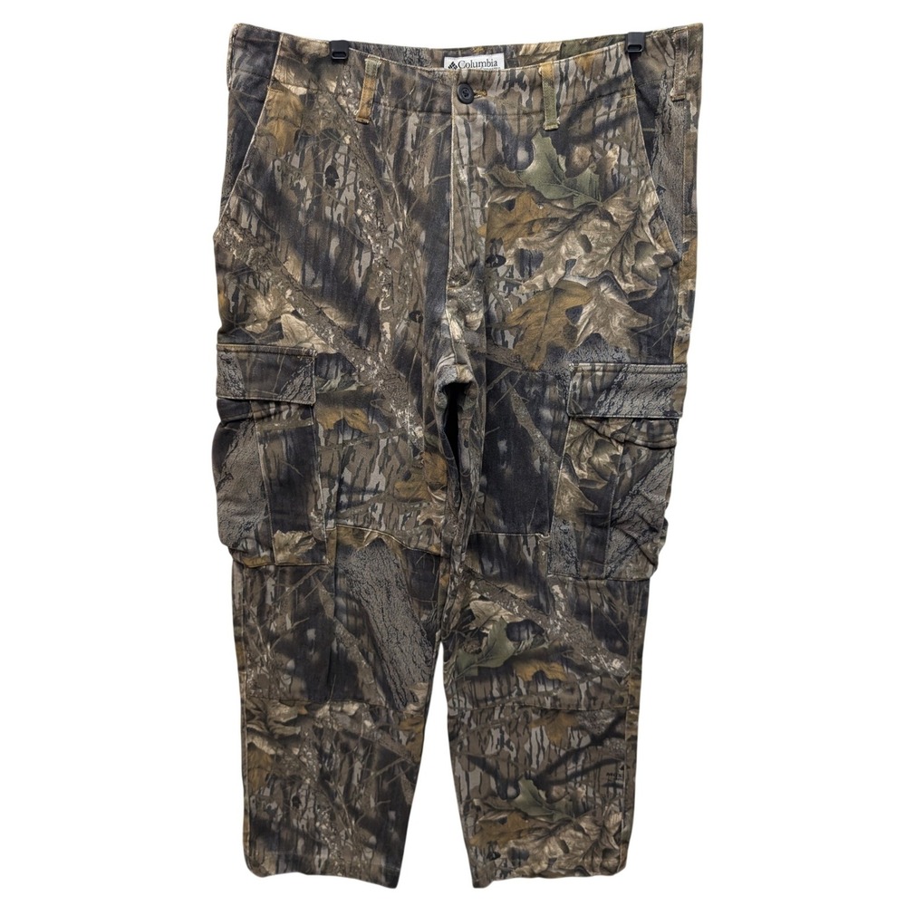 Columbia Cargo Pants Mens 34x32 Green Mossy Oak‎ Camo 205 HM 8023 Utility